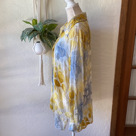 🌻🌼🌻VINTAGE COREY B SILK & RAYON VELVET LEAF SHIRT ‼️ - Picture 9 of 13